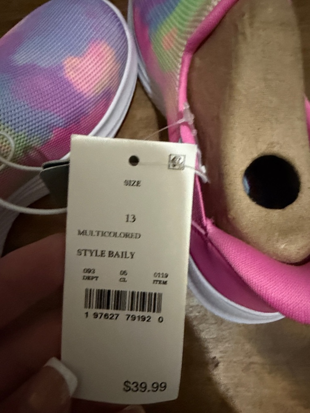 Skechers Kids Slip-On Sneakers - Pink Multi Tie-Dye size 13 NEW IN BOX - Picture 6 of 8